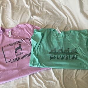 Lamb Show Graphic Tee - Pink & Mint